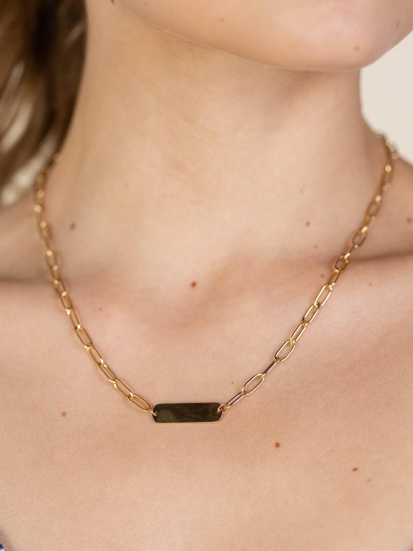 gold chain link necklace