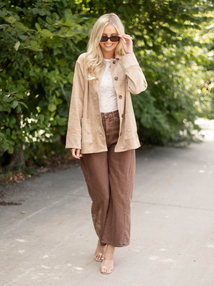 Z Supply Decker Suede Chore Coat