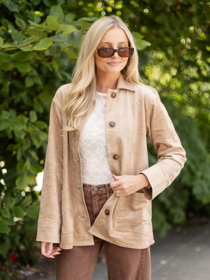 Z Supply Decker Suede Chore Coat