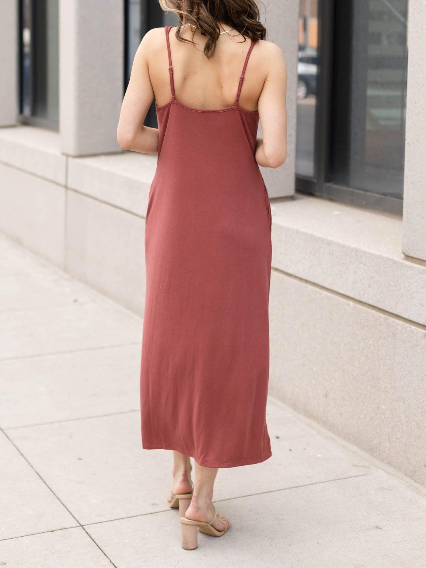 super soft flowy midi dress