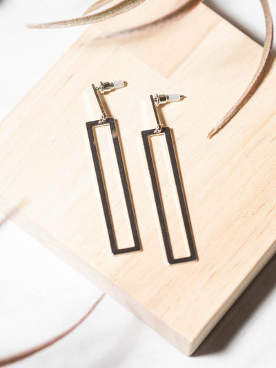 long rectangle earrings