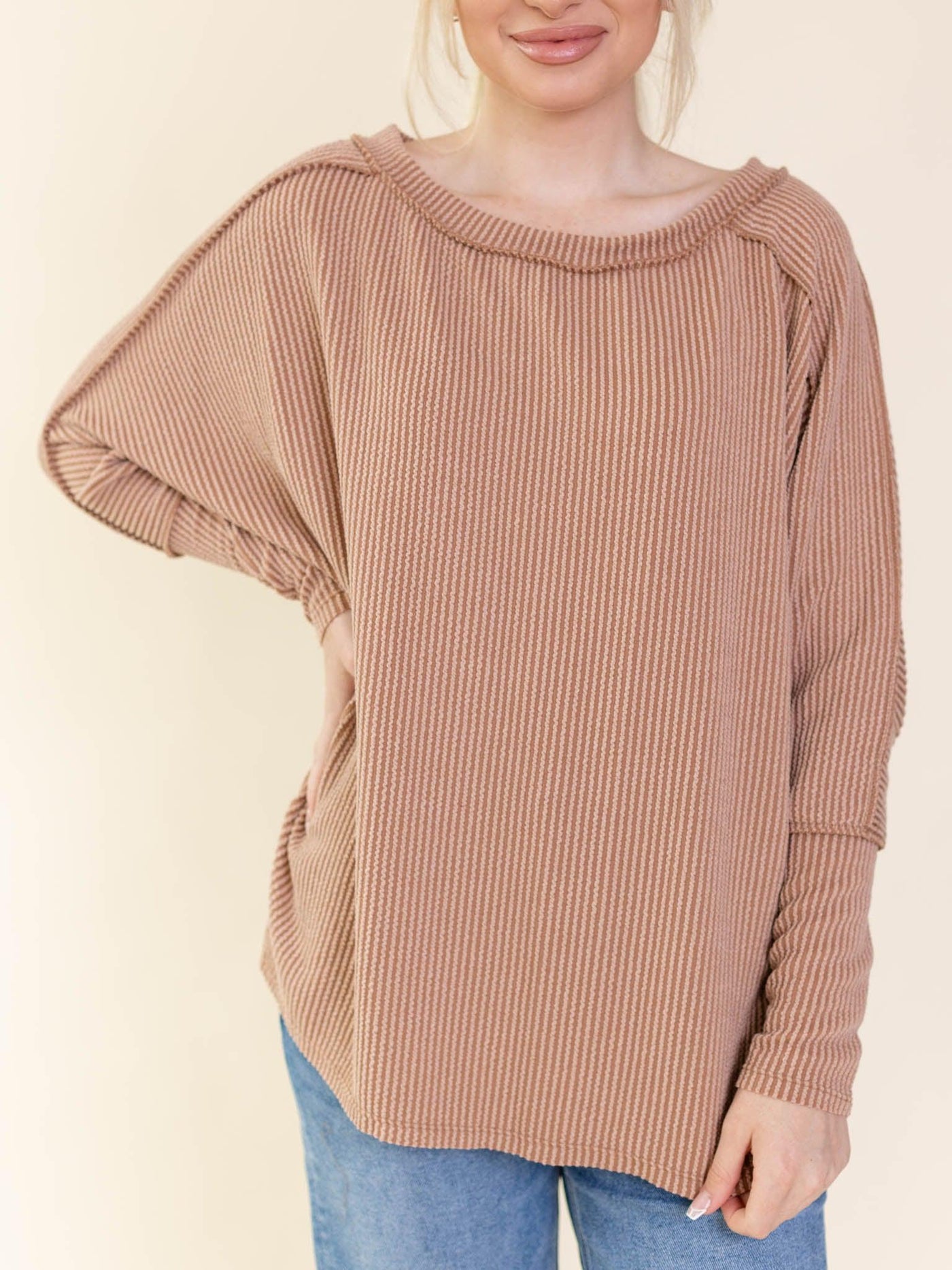 boat neck slouchy top