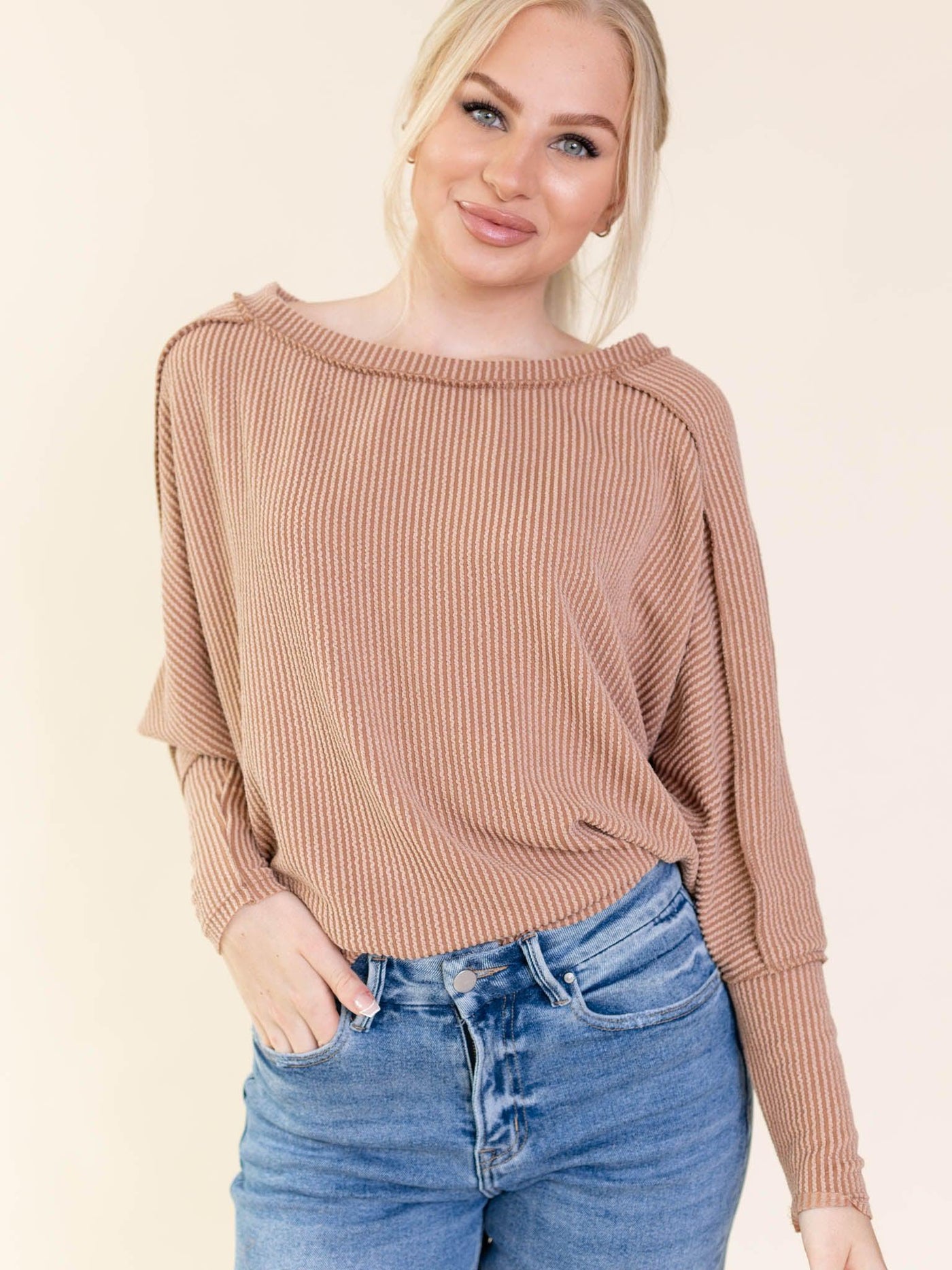 slouchy textured top