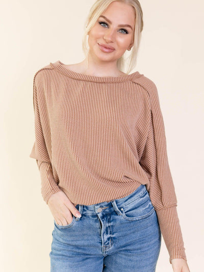 slouchy textured top
