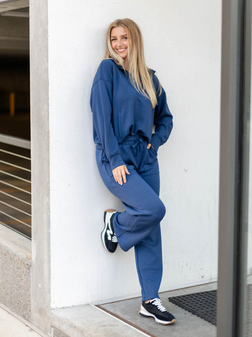 DoubleLUXE Soft Half Zip Sweatshirt