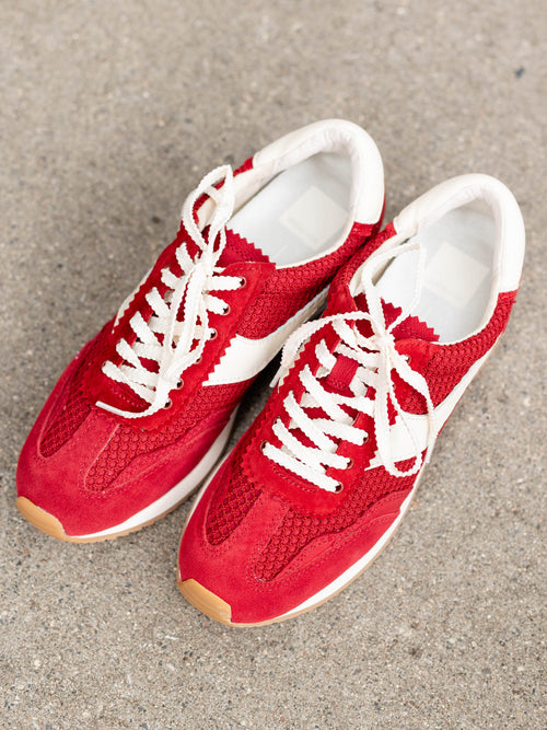 red mesh sneaker