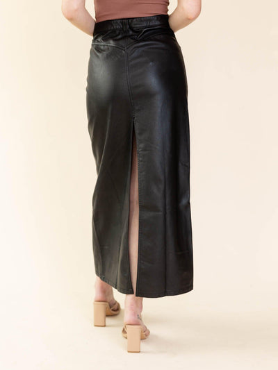 vegan leather skirt