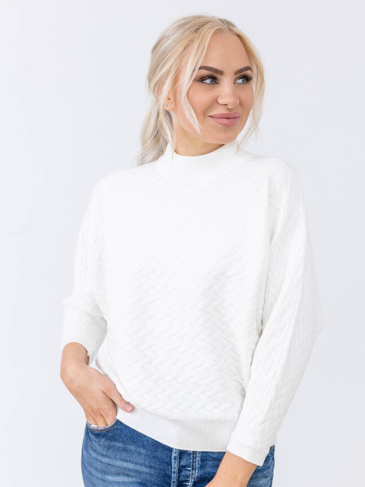 lightweight white sweater