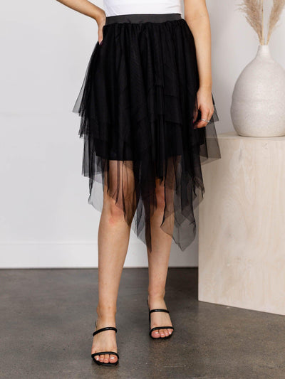 tiered mesh skirt