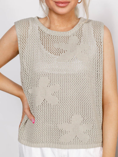 open knit muscle tank