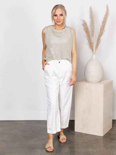 open knit sweater tank