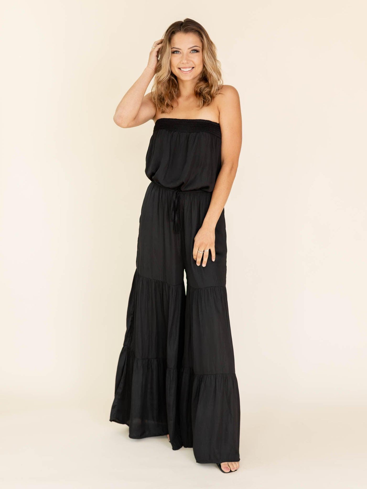 strapless jumpsuit