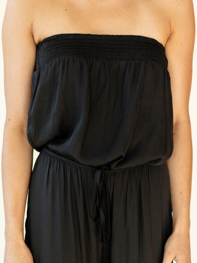 tiered wide leg jumpsuit