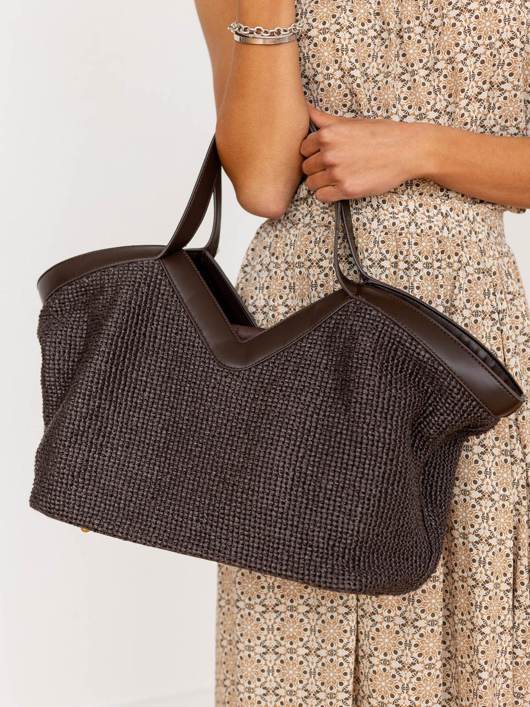 brown tote bag