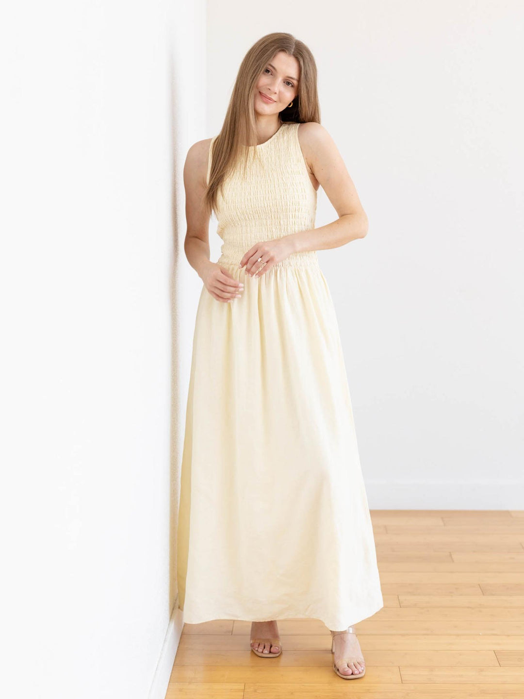 yellow maxi dress