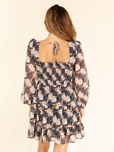 printed floral mini dress