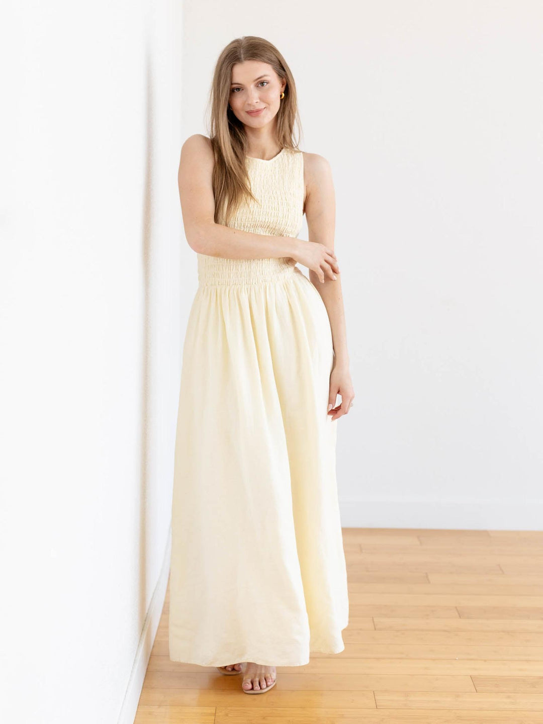 yellow maxi dress