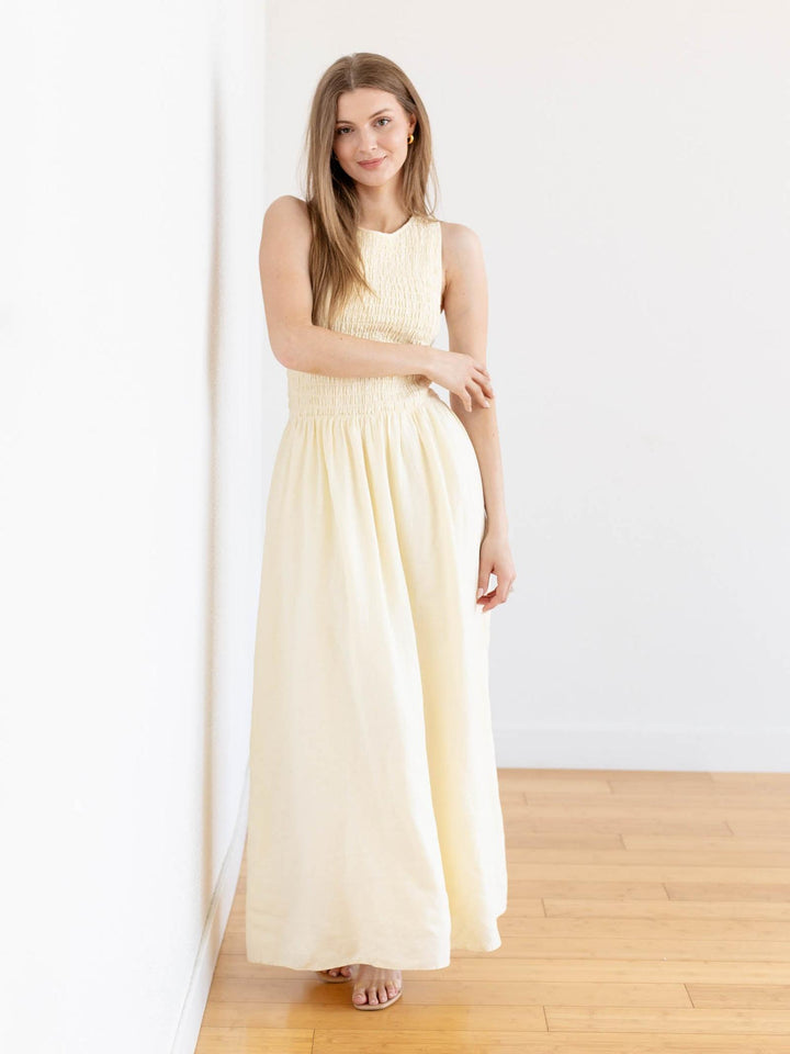 yellow maxi dress