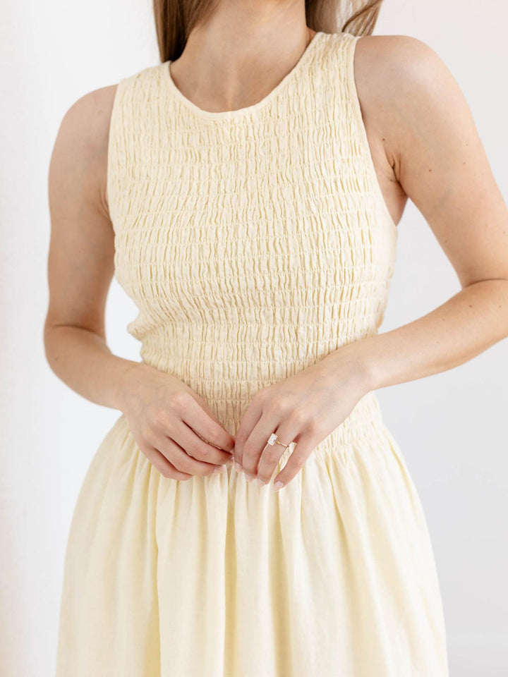 yellow maxi dress