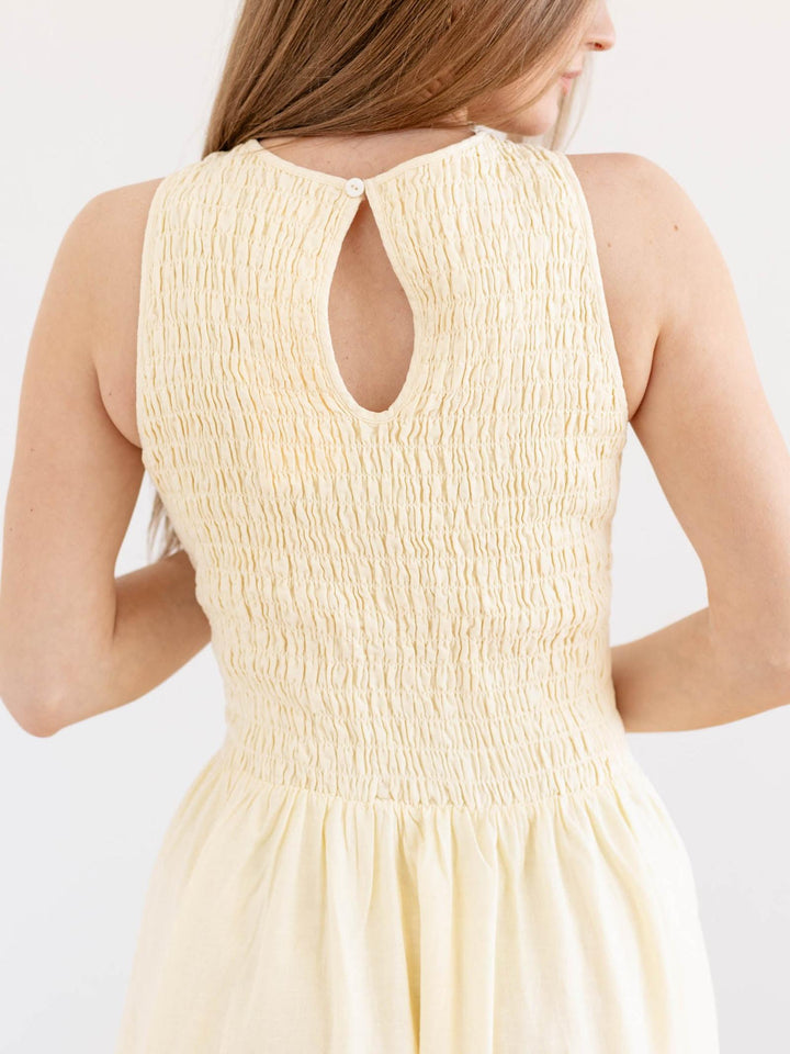 yellow maxi dress