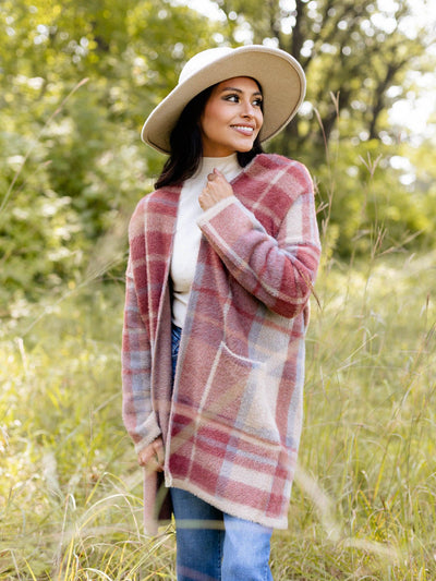 brushed cardigan