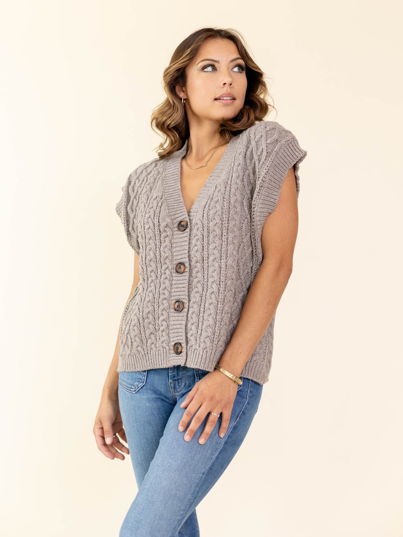 chunky knit vest