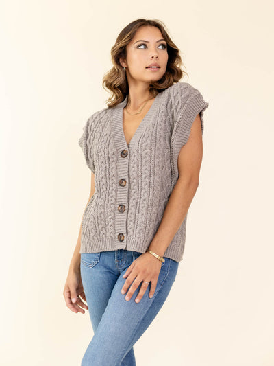 chunky knit vest