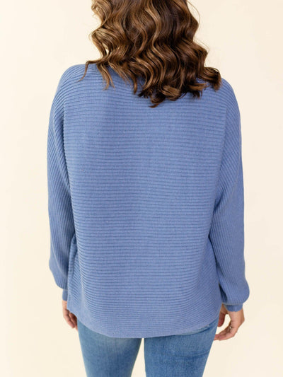 dolman ribbed sweater