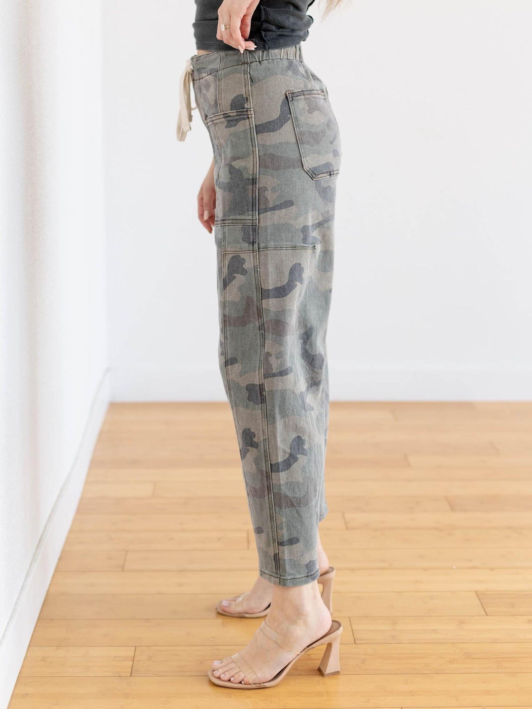 camo denim pants