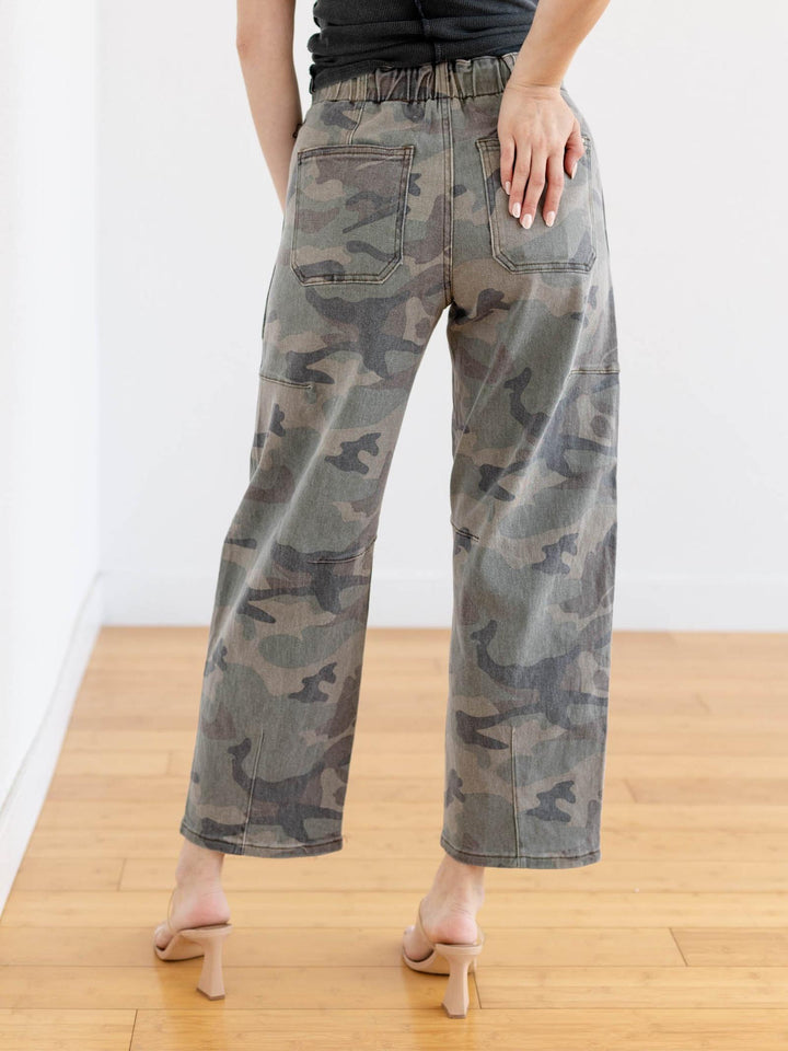 camo denim pants