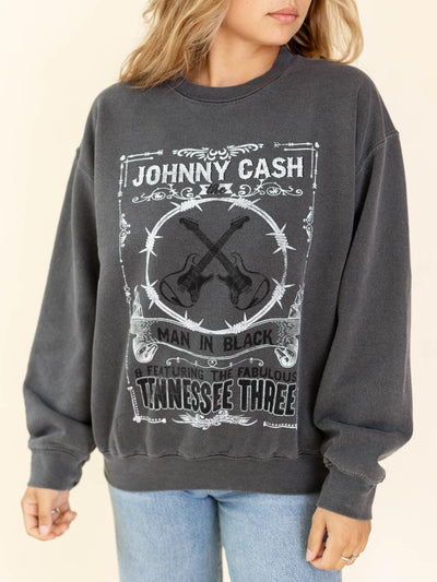 vintage washed johnny cash top