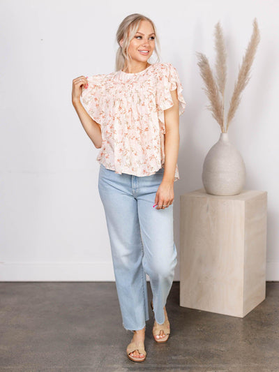 flutter sleeve blouse
