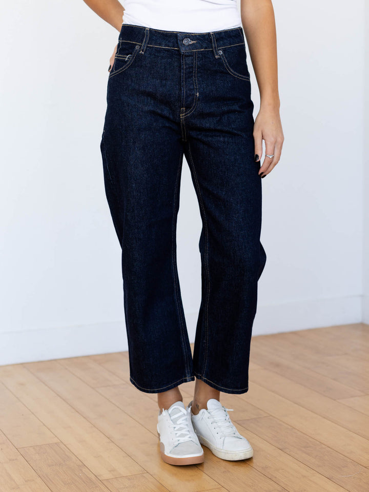 dark wash ankle denim