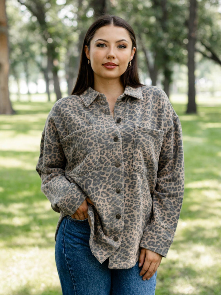 leopard print shacket