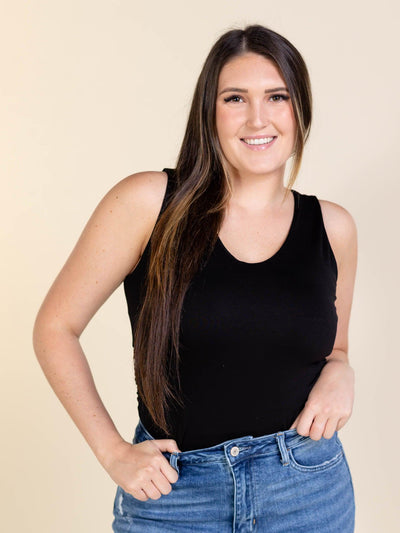 side ruch tank top