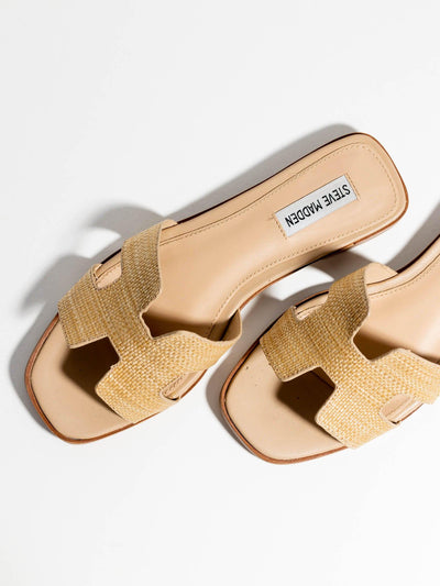 raffia cut out sandal