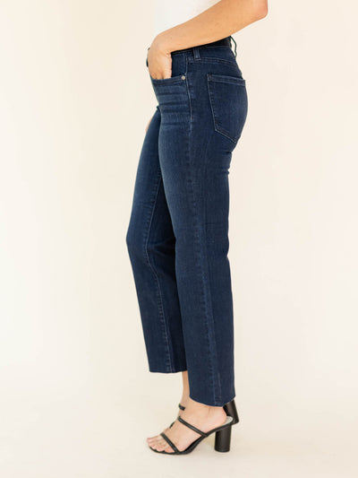 dark cropped denim