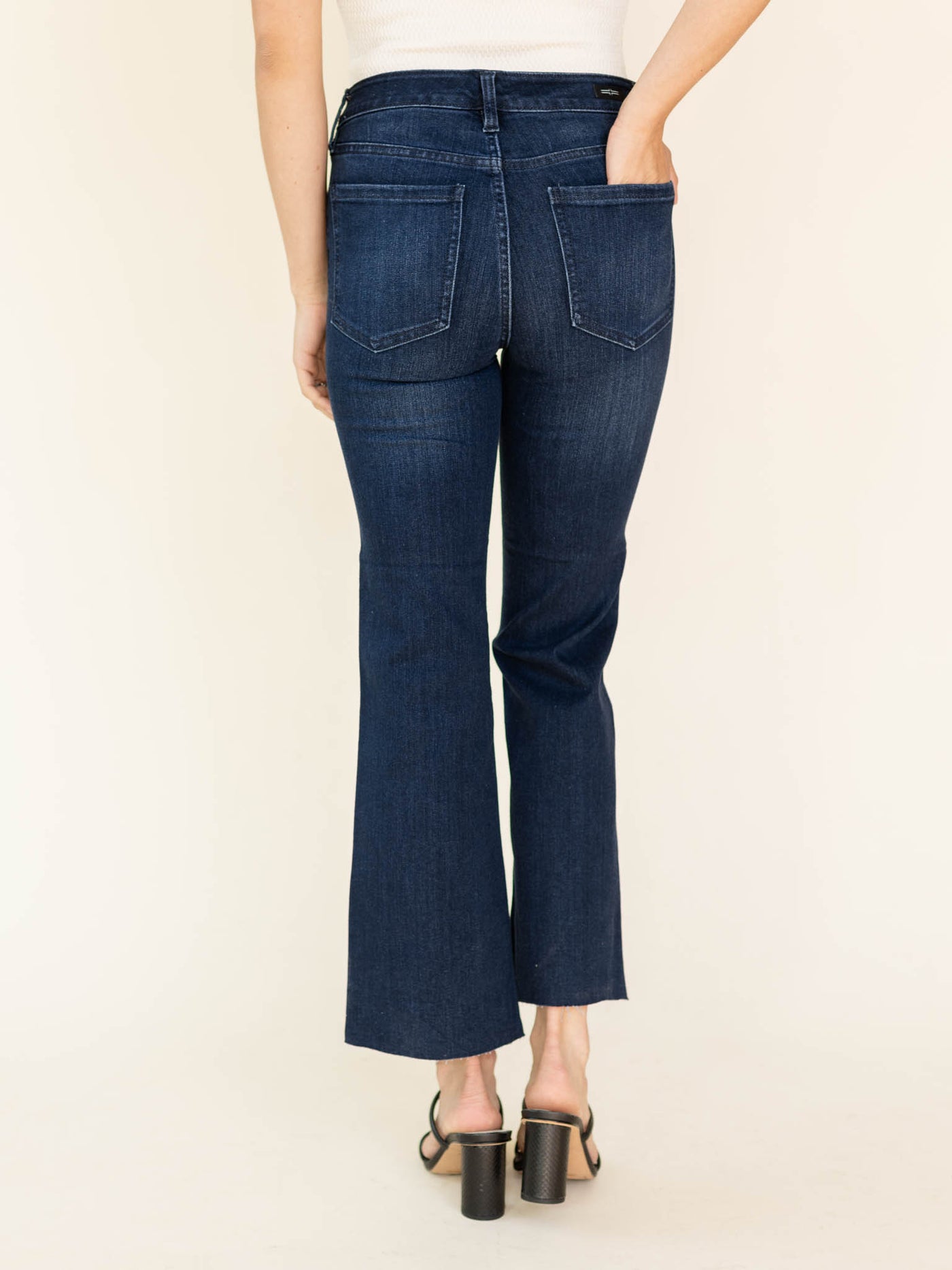 cropped flare denim