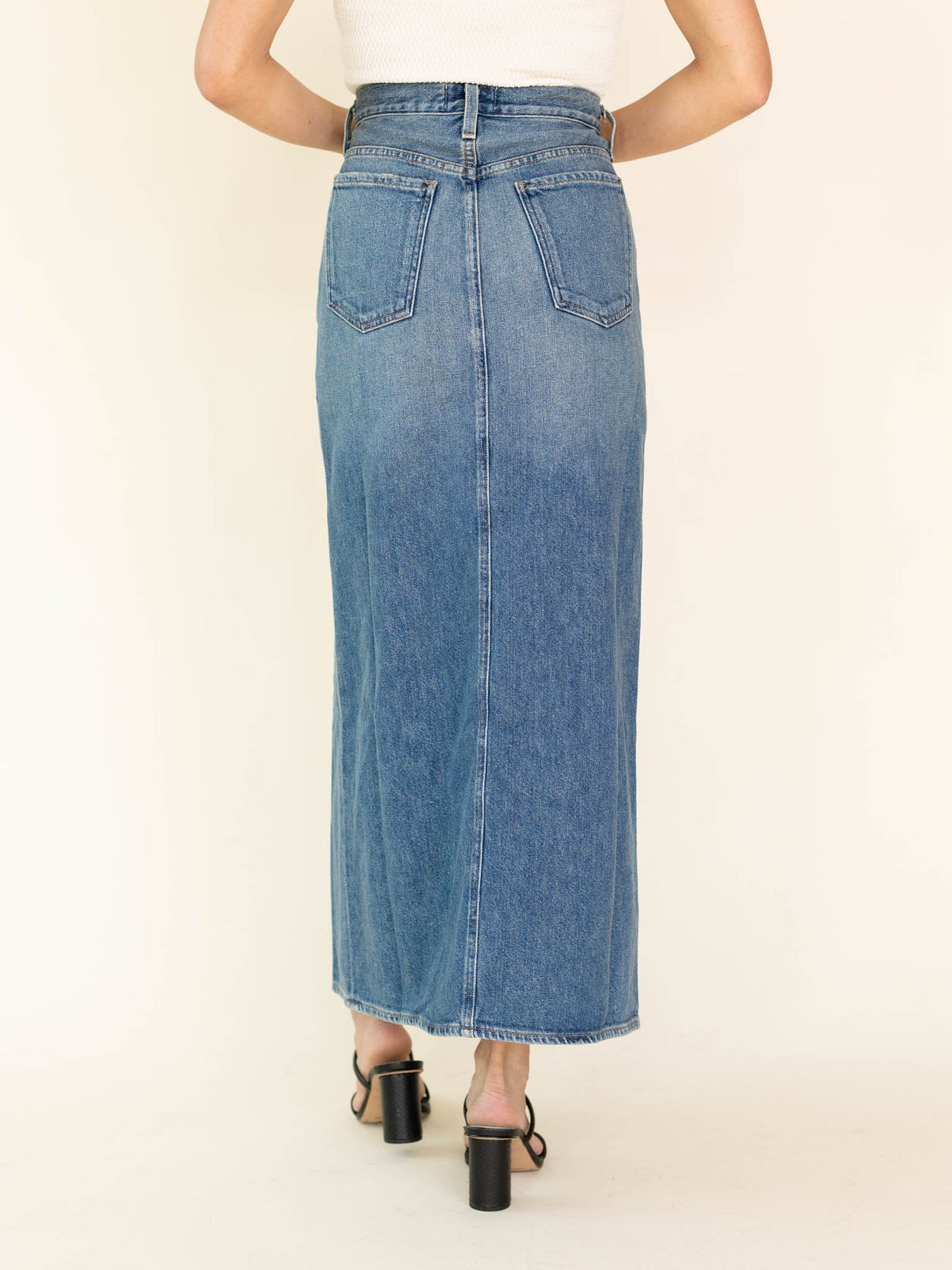 front slit maxi skirt