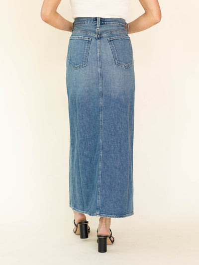 front slit maxi skirt