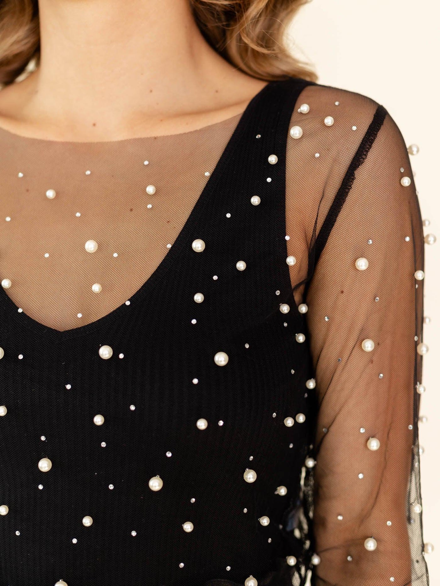 mesh cropped long sleeve