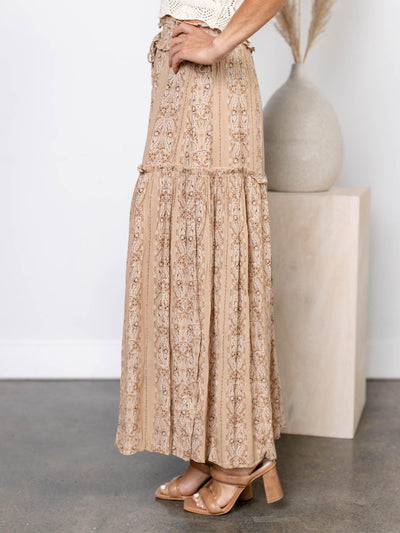 tassel string maxi skirt