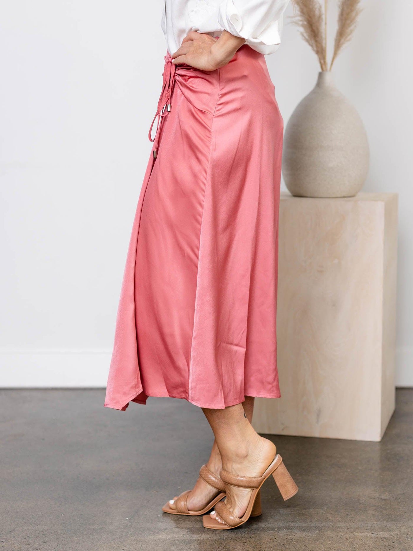colored midi skirt