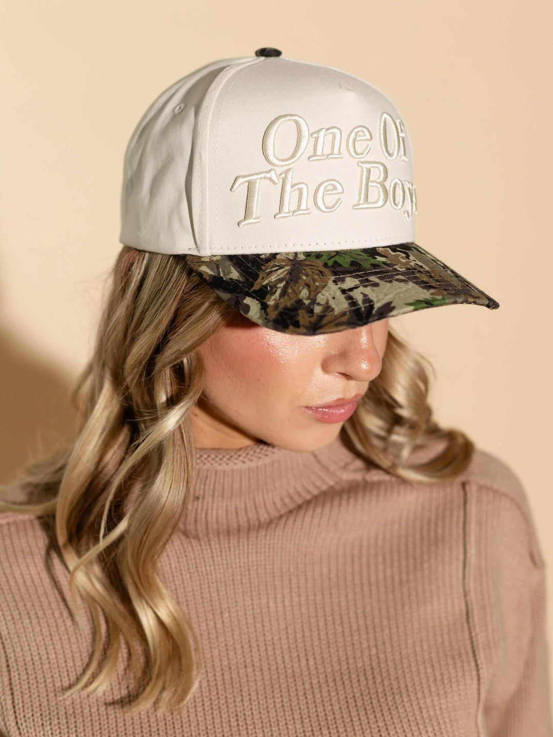 one of the boys camo hat