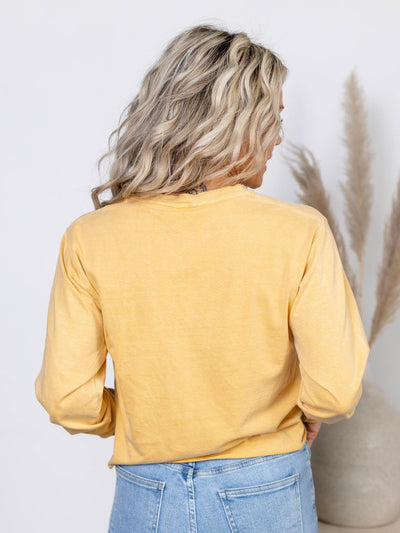 long sleeve cropped shirt
