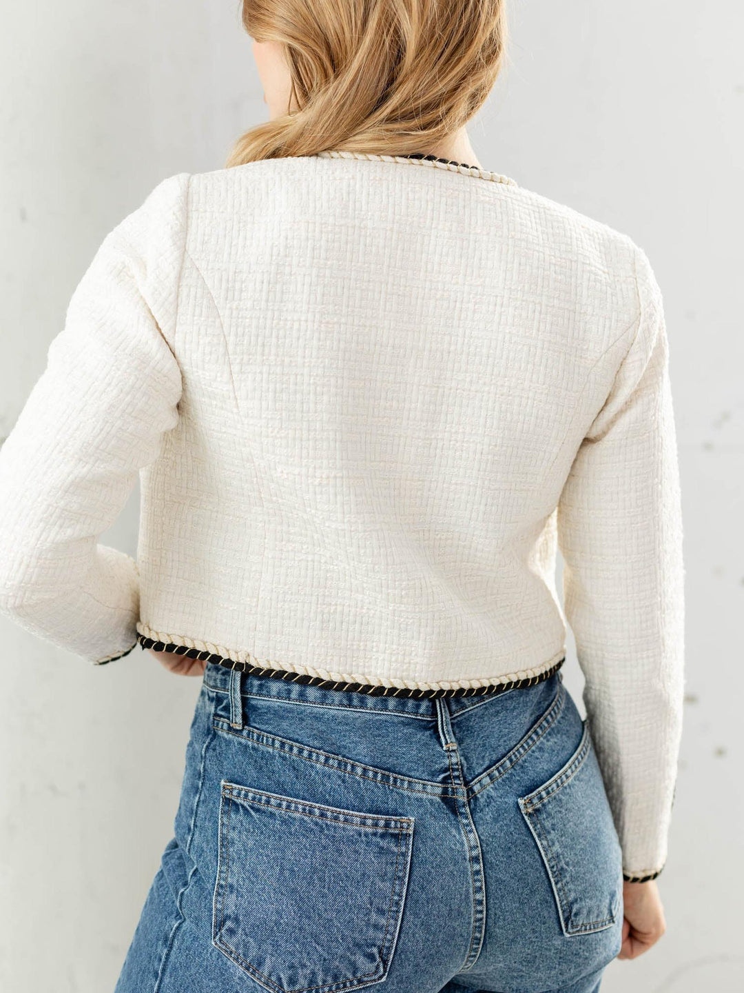 off white tweed jacket