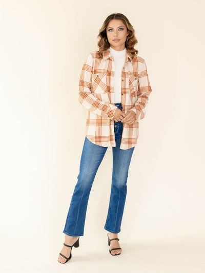 super soft colored plaid shacket