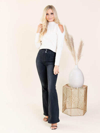 high neck neutral sweater