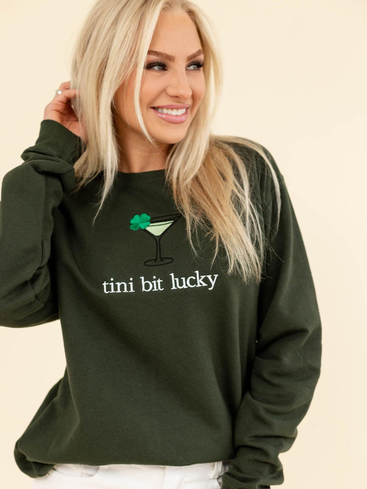 tini bit lucky sweatshirt