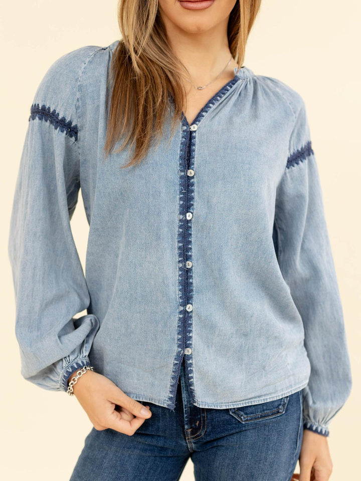 denim blouse